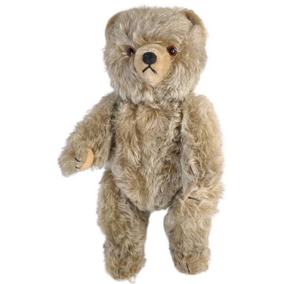1950s VTG 18 Mohair Teddy Bear Fully Jointed Growler Hump Back Gebrüder Hermann